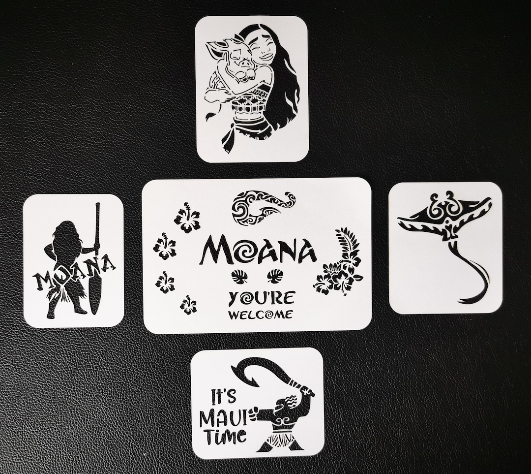 Moana Stencil Set 1 (body and Face Painting Stencils 190 Mylar) - Etsy