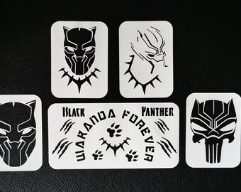 Black Panther Wakanda Stencils Set (190 micron Mylar)
