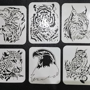 Set di stencil per pittura da disegno per animali domestici per