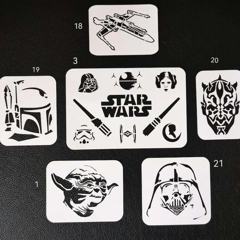 make-your-own-star-w-stencil-set-6-stencils-190-mylar-etsy
