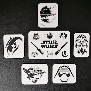 Star W Stencil Set 3 (Body and Face Painting Stencils 190 Mylar)