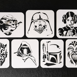 Star W Stencil Set 5 (Body and Face Painting Stencils 190 Mylar)