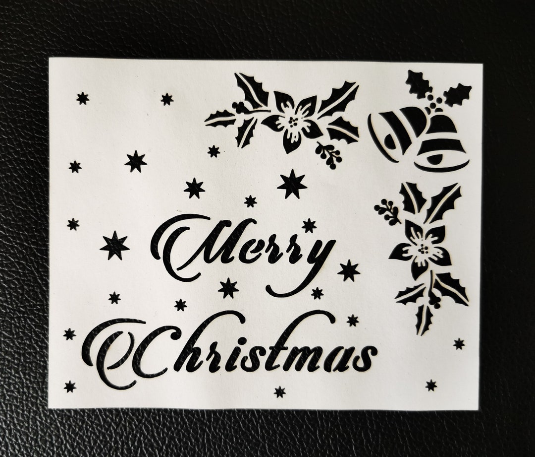 Christmas Stencil for Christmas Cards and Crafts 190 Mylar Etsy
