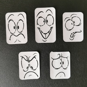 Emoji Face Stencil Set 6  (Mylar 190 Micron)