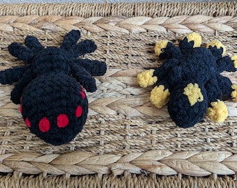 Big Black Spider Plush Toy, Squishy Stress Reliever, Quirky Home Decor, Desk Companion, Halloween Decor Gag Gift