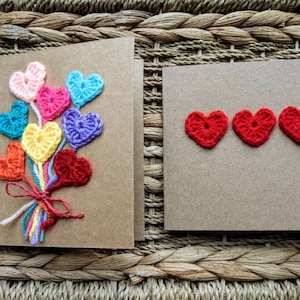 Cartão eu te amo, buquê de corações em um cartão de artesanato, aniversário de casamento de algodão, dia das mães, pai, amante, saudações do dia dos namorados