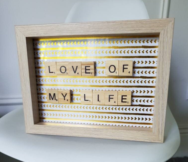Cadre Scrabble Love Of My Life Idée Cadeau Noël