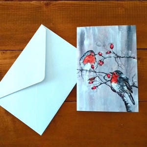 Biglietti di auguri con stampe di animali e fiori, lupo, pettirossi, tasso, volpe, riccio, biglietto per il compleanno, biglietto con busta