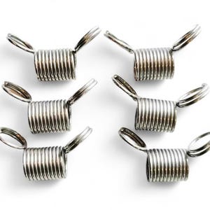 Large Bead Stoppers for Jewelry Making Projects, 1/2 Inch Stainless Steel Coil, Tight Grip, Wholesale, 6 pcs.