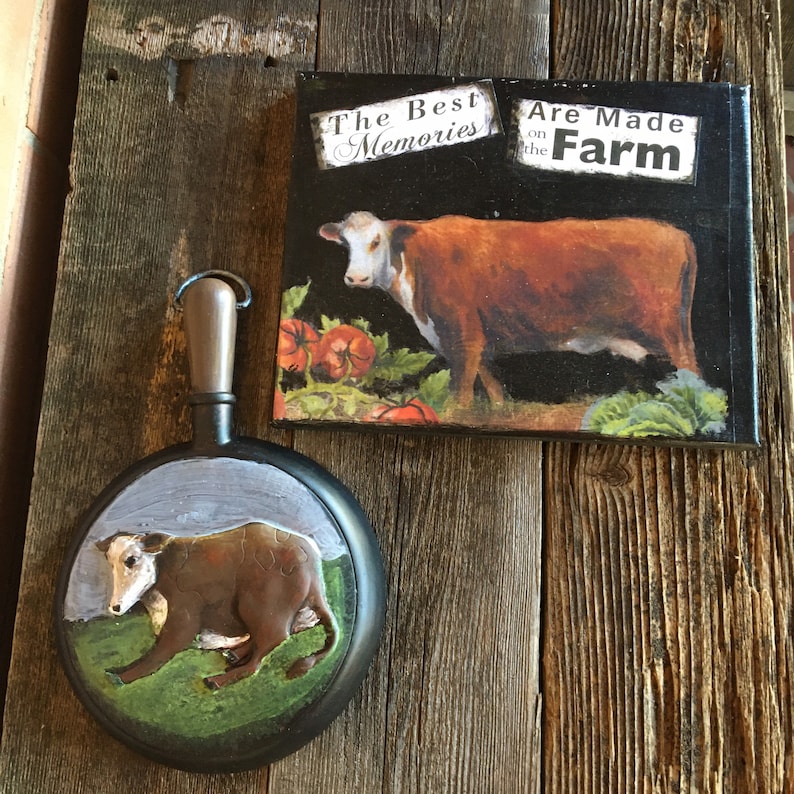 Set of Farmhouse Cow Wall Decor | Etsy
