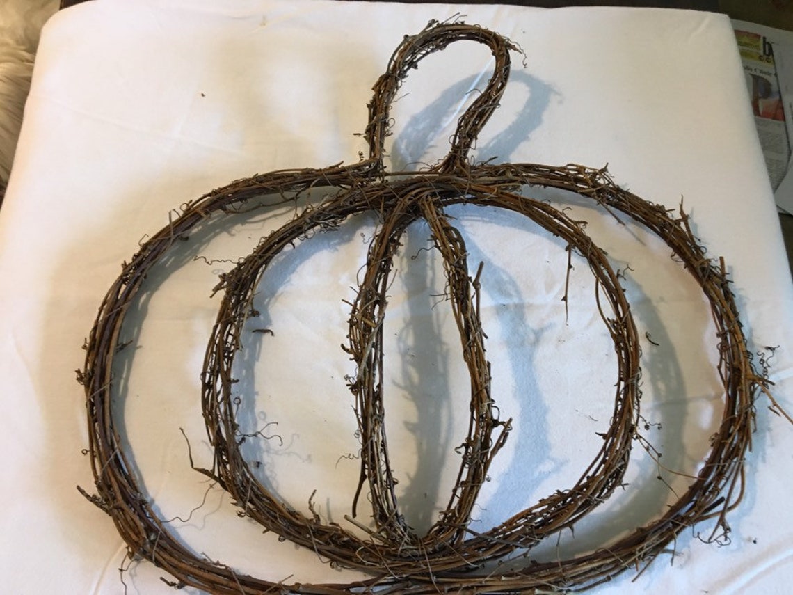 Large Twig Pumpkins. 18x18 Etsy