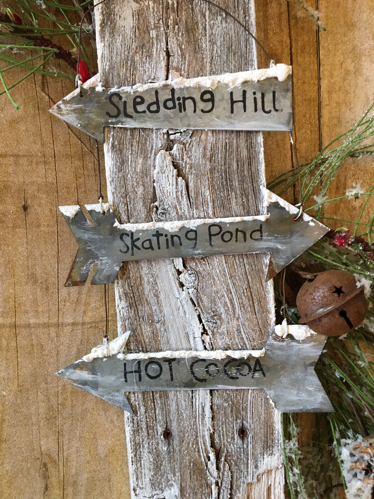 Galvanized Metal Arrow Signs 3x5 Etsy