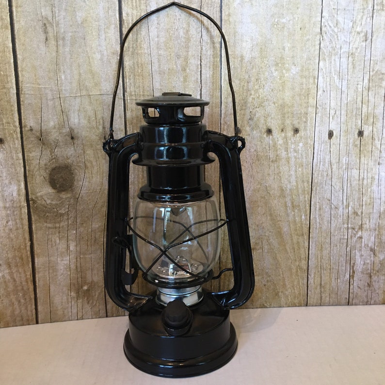 10 Black Metal Battery Operated Hurricane Lantern Etsy