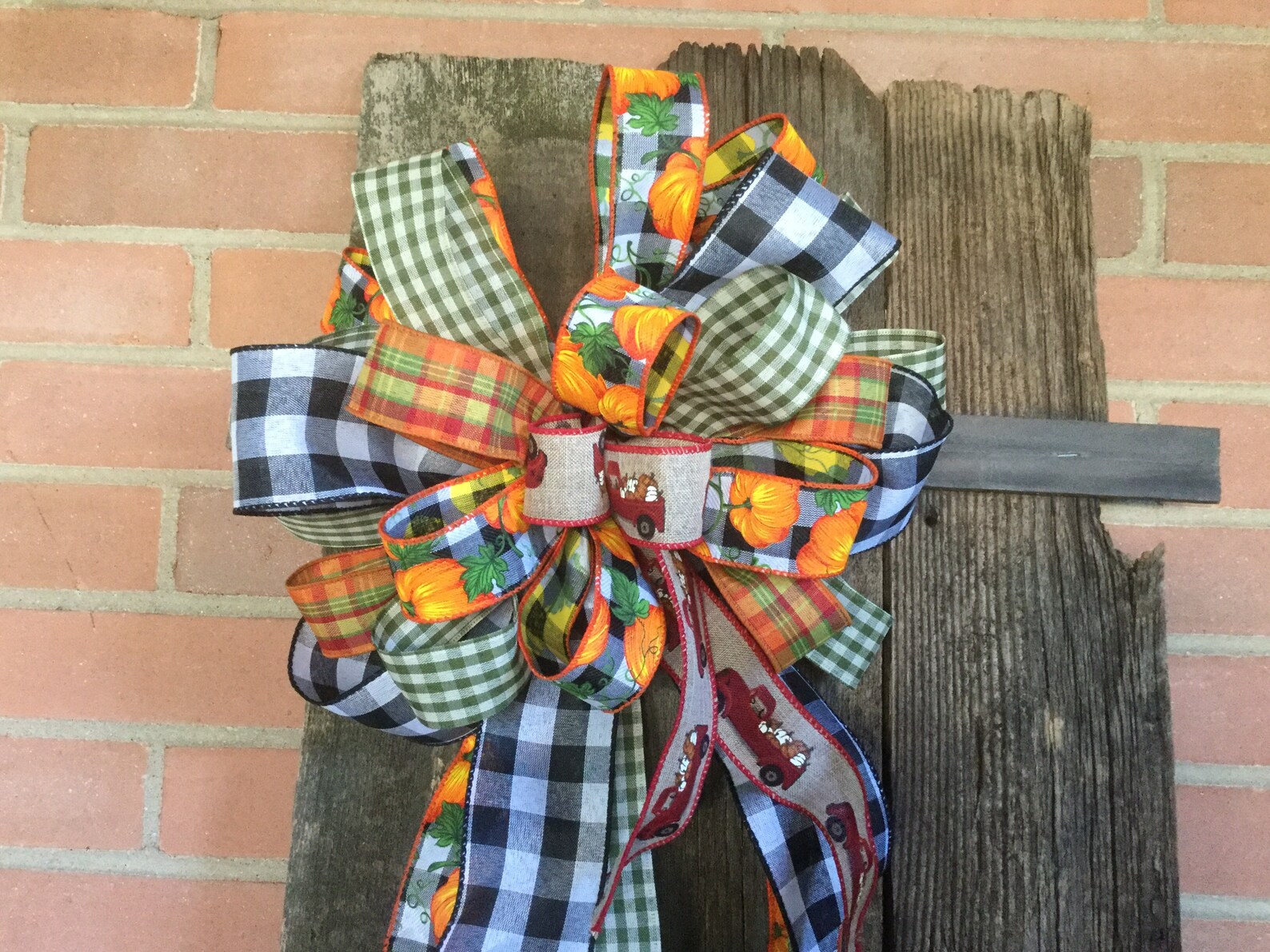 Large 18 Loop Fall Multi Ribbon Bow / Wreath Enhancement Etsy