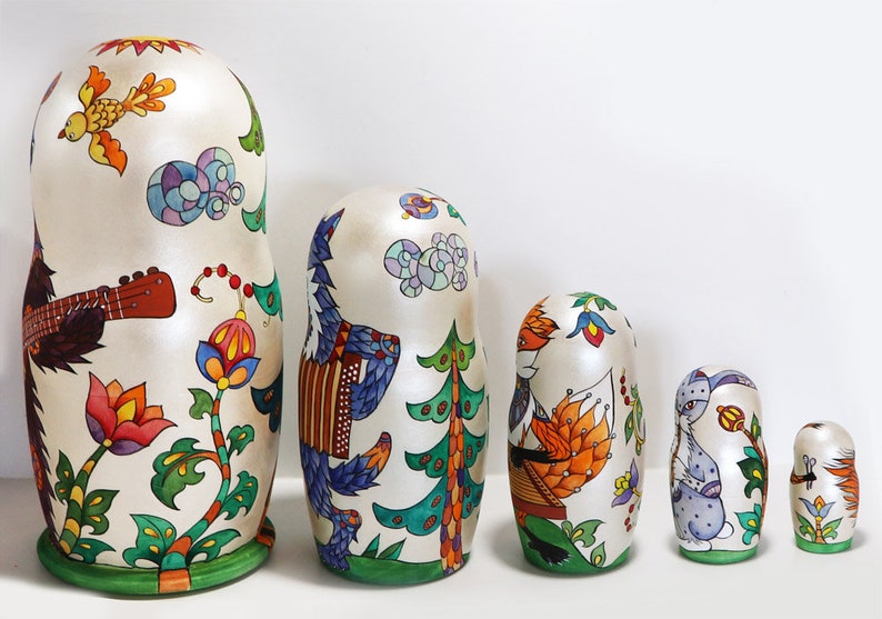 Nesting Dolls Animals Matryoshka Bear Art Dolls Russian Doll Etsy
