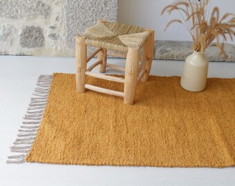 blue mat bedroom mat home decoration cotton rug Small handwoven blue rug kitvhen rug. bathroom rug portuguese rug