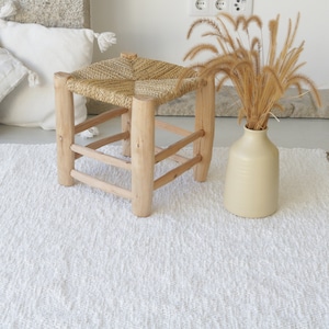 Large pure white rug, white living room rug, bedroom rug, white area rug, soft rug, bohemian decoration, boho rug, grand tapis blanc