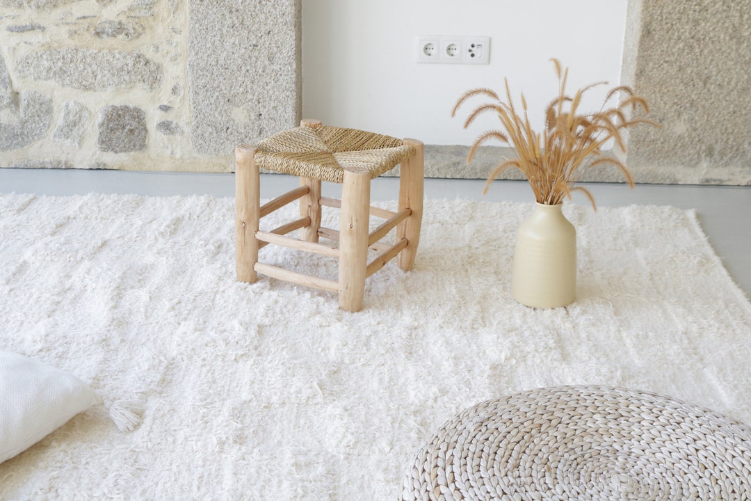 Check Rug Big Large Check Cream Rug 180x250 Cm, Check Area Rug, Checkered Rug, Living ...