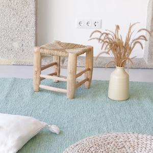Extra large aqua green rug 6.5x10 ft, green area rug, living room rug, kids rug, bedroom rug, tapis de salon vert, beach house decor