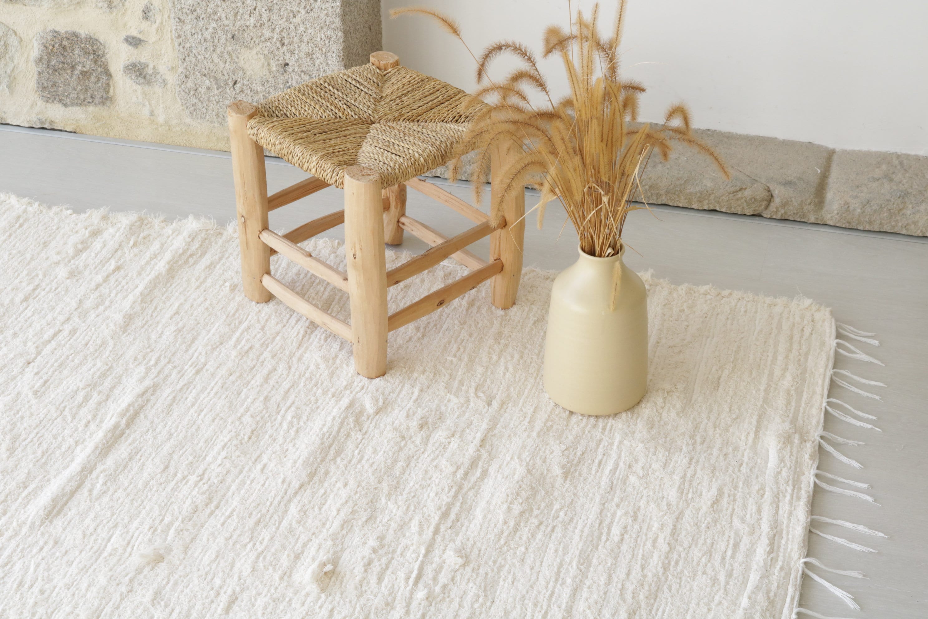 Large Handwoven Cream Rug Bedroom Rug Cotton Carpet Living Etsy Ireland