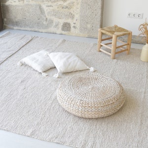 Grand tapis beige 5 x 8 tapis beige, tapis de salon, tapis boho, tapis scandinave, tapis lavable, tapis intérieur, tapis beige image 4