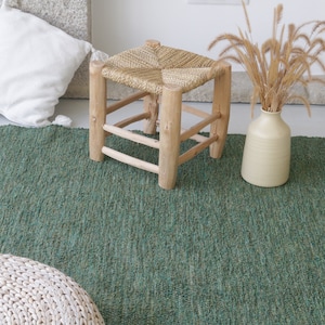 Large handwoven green rug 6.5x10 feet, green area rug, living room rug, boho rug, soft rug, unique rug, large grüner Teppich, tapis vert