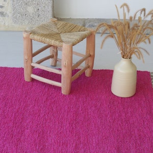 Medium pink rug 100x150 cm, bedroom rug, nursery rug, pink cotton rug, boho rug, living room rug pink, Scandi rug, Teppich rose, tapis rose