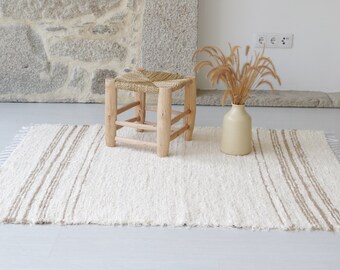 Tapis crème moyen 100x150cm, tapis de chambre à coucher, tapis de chambre d'enfant, tapis de salon, tapis rustique décoration bohème tapis bohème tapis beige beige teppich