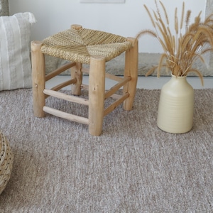 Large handwoven 200x300 cm brown rug, area rug, living room rug, washable rug, kids rug, boho rug, scandi rug, Brauner Teppich, coton rug. image 1