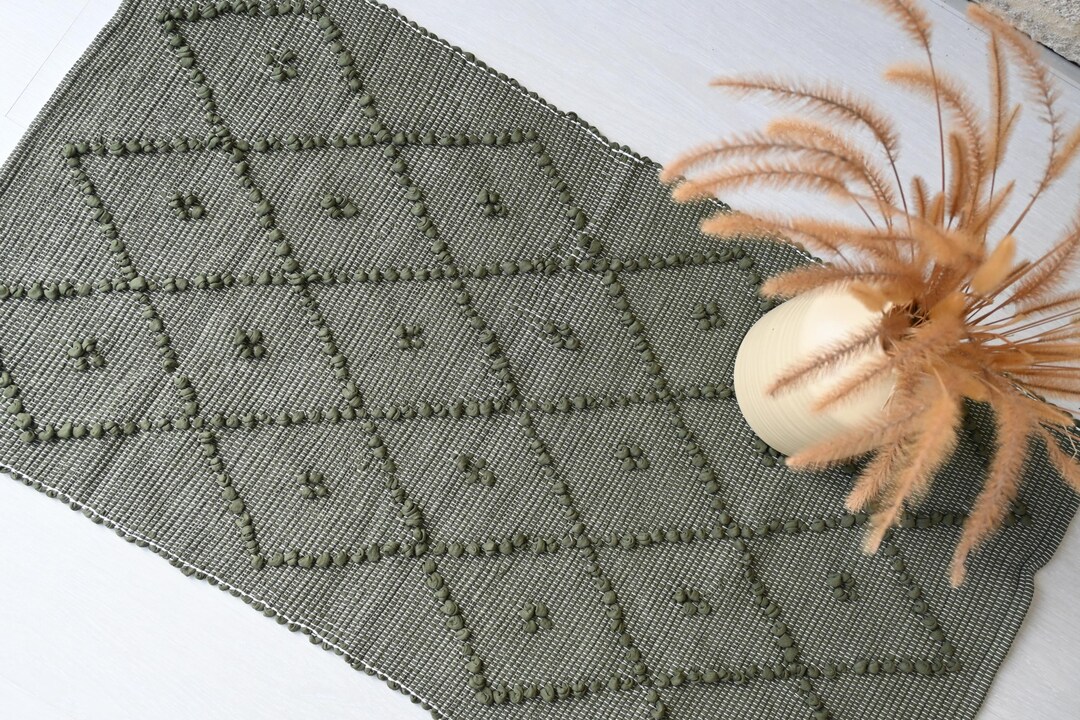 Small army green rug, bathroom rug, bath mat, shower rug, bedside rug ...