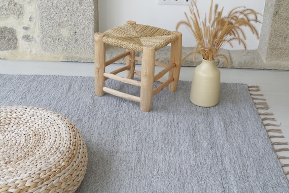 Large gray rug 140x200 cm, living room rug, grey area rug, kids rug, bedroom rug, machine washable rug, Sustainable rug, Scandinavian rug