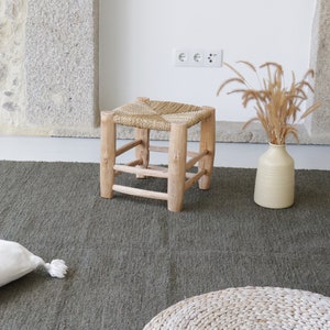 Large carriage green rug 170x240cm, dark green area rug, living room rug, bedroom rug, Scandinavian rug, grüner teppich, contemporary rug