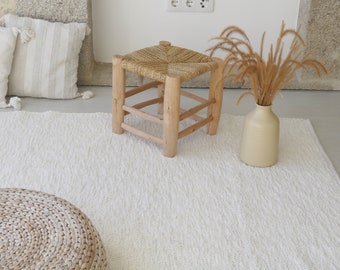 Extra large 200x300cm off white rug, area rug, pearl white living room rug, bohemian rug, soft rug, Farmhouse decor, modern organic rug
