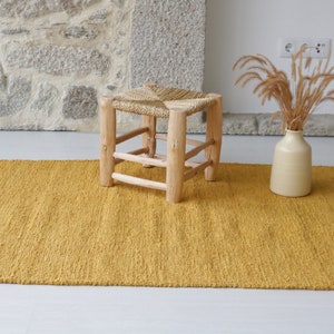 Medium mustard yellow rug 100x150cm, bedroom rug, nursery rug, yellow area rug, kitchen rug, kids rug, gelber teppich, tapis jaune