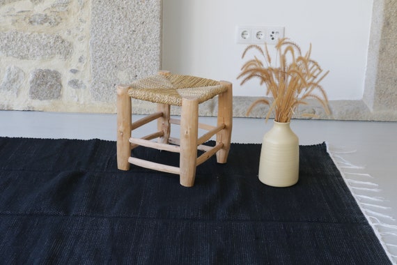 Large black rug, living room rug, black area rug, black carpet, Scandinavian rug, Farmhouse decor, black decor, schwarzer Teppich,tapis noir