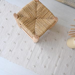 Mellanbeige matta, taupe bomullsmatta, badrumsmatta, sovrumsmatta, barnmatta, portugisisk matta, bohemisk matta, barnmatta, skandinavisk matta