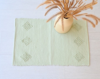 Mini-Teppich in Mint, grüner Teppich, Duschteppich, Badezimmerteppich, Küchenteppich, waschbarer Teppich, Eingangsteppich, Mini-Teppich für die Küche, geometrischer Teppich