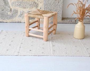 Medium beige rug, cotton rug, bathroom rug, bedroom rug, Portuguese rug, bohemian rug, kids rug, Scandinavian rug, washable rug