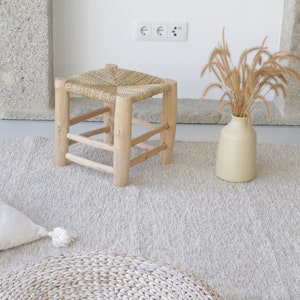 Grand tapis beige 5 x 8 tapis beige, tapis de salon, tapis boho, tapis scandinave, tapis lavable, tapis intérieur, tapis beige image 1