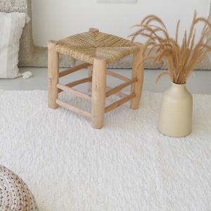 Alfombra grande de color blanco roto de 200x300cm, alfombra blanca perla, alfombra para sala de estar, alfombra para dormitorio, decoración estilo casa de campo, alfombra de área, alfombra grande blanca, alfombra lavable