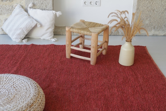 Large terracotta rug 5x8 feet, area rug, living room rug, bohemian rug, soft rug, kids rug, Minimalist Design, tapis de salon