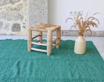 Large emerald green rug, bedroom rug, living room rug, bohemian rug, green area rug, rustic rug, Farmhouse decor, grüner großer Teppich