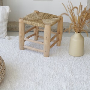 Large white rug 6.5x10, white area rug, living room rug, bohemian rug, nursery rug, bedroom rug white, weißer Teppich, grand tapis blanc