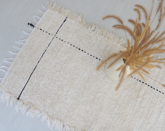 Cream Runner rug 250 cm, hallway rug, kitchen runner rug, beige cotton rug, living room rug, boho rug, beige Flurteppich, couloir tapis