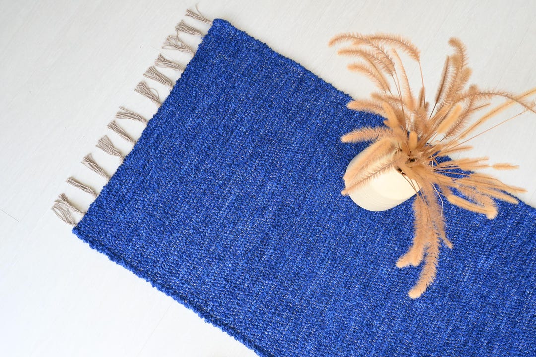 Runner Rug Royal Blue 10 Feet, Kitchen Rug, Bathroom Runner Rug, Blue ...