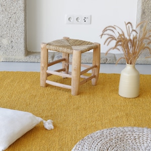 Large mustard yellow rug 200x300 cm, yellow area rug, living room rug, kids rug, nursery rug, yellow bedroom rug, contemporary decoration