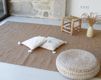 Large light brown rug 200x300cm, camel area rug, living room rug, bohemian rug, washable carpet, kids rug, tapis de salon, brauner teppich