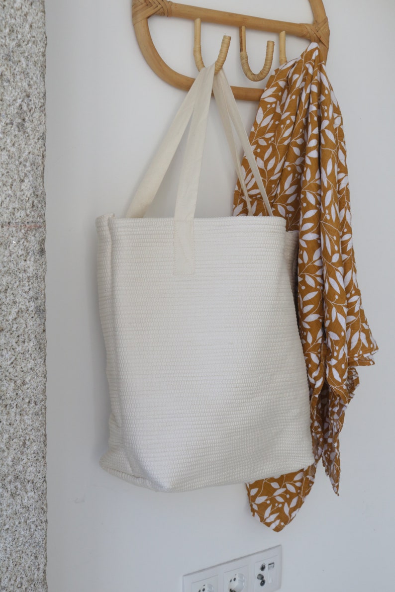 Tote bag, market bag, reusable grocery bag, Beach bag, Travel bag, Large shopping bag, Shopper Bag, vegan bag, holidays bag, cotton bag. image 3