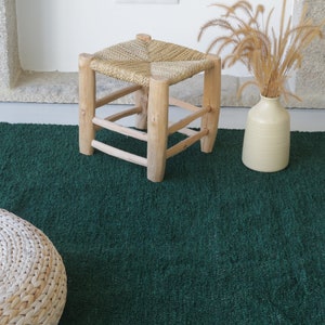 Großer kieferngrüner Teppich 170x240cm, grüner Teppich, Wohnzimmerteppich, Schlafzimmerteppich, waschbarer Teppich, Esszimmerteppich, skandinavischer Teppich