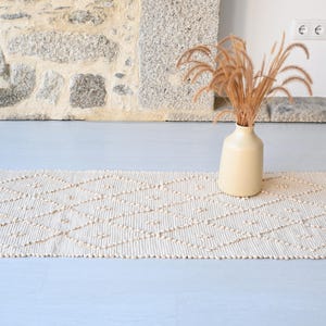 Small Ivory rug, bath rug, bathroom rug, bedside rug, beige rug, kitchen rug, washable rug, small cotton rug, hallway rug